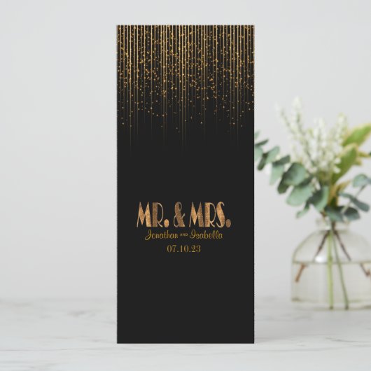 Hochzeitsprogramm für goldene Kupfersterne Programm (Stehend Vorderseite)