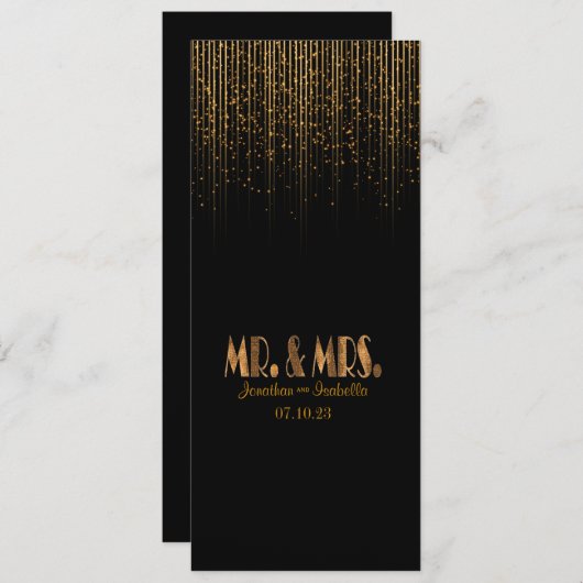 Hochzeitsprogramm für goldene Kupfersterne Programm (Vorne/Hinten)