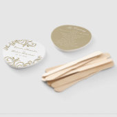 Hochzeitsprogramm für goldene Schriftrolle Fächer (Non-assembled)