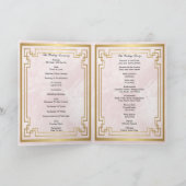 Hochzeitsprogramm für goldgeometrische Rahmen in r Karte (Innenseite)