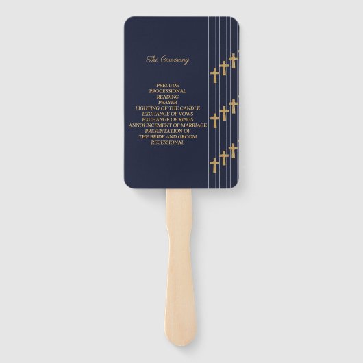 Hochzeitsprogramm für Goldmedaille Fächer (Rückseite)