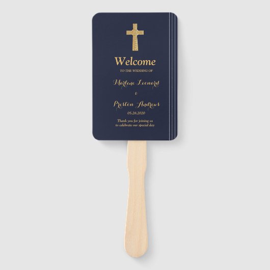 Hochzeitsprogramm für Goldmedaille Fächer (Vorderseite)