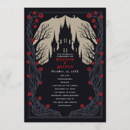 Hochzeitsprogramm für gotische Blumen Programm