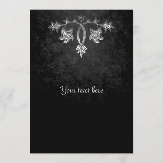 Hochzeitsprogramm für gotische Dunkle Romantik Programm (Rückseite)