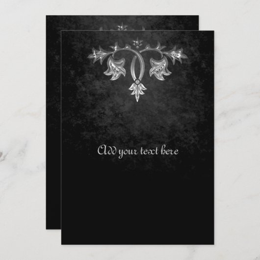 Hochzeitsprogramm für gotische Dunkle Romantik Programm (Vorne/Hinten)