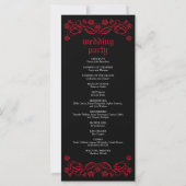 Hochzeitsprogramm für gotische Rose (Rückseite)