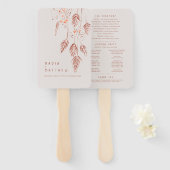 Hochzeitsprogramm für Grasbeeren Aquarellbilder Fächer (Vorne und Hinten)