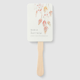 Hochzeitsprogramm für Grasbeeren Aquarellbilder Fächer