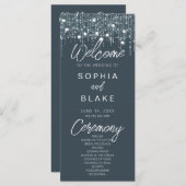 Hochzeitsprogramm für graue und weiße Hängematten (Vorne/Hinten)