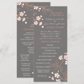 Hochzeitsprogramm für Graukorallen Programm (Vorne/Hinten)