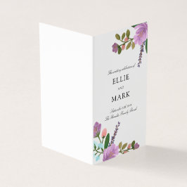 Hochzeitsprogramm für grellfarbene Mini