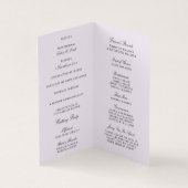 Hochzeitsprogramm für grellfarbene Mini (Innenseite)