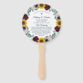 Hochzeitsprogramm für Grünblumen Fächer (Vorderseite)