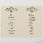 Hochzeitsprogramm für Grünblütenblüten (Rückseite)