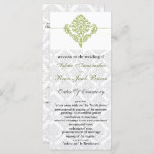 Hochzeitsprogramm für grüne Damme Programm (Vorne/Hinten)