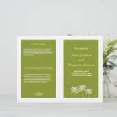 Hochzeitsprogramm für Grüne Palmen (Stehend Vorderseite)