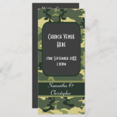 Hochzeitsprogramm für Grüne Tarnung Programm (Vorne/Hinten)