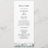 Hochzeitsprogramm für Grüne und Gold Programm (Vorderseite)