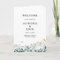 Hochzeitsprogramm für Grüne und Goldberge