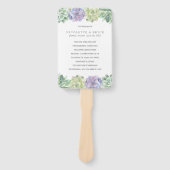 Hochzeitsprogramm für grüne und Lila Sukkulenten Fächer (Vorderseite)