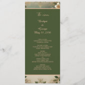 Hochzeitsprogramm für grüne Whimsical Medieval For Programm (Vorderseite)