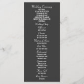 Hochzeitsprogramm für grünes irisches Kleeblatt Programm (Rückseite)