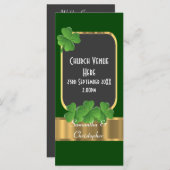 Hochzeitsprogramm für grünes irisches Kleeblatt Programm (Vorne/Hinten)