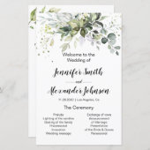 Hochzeitsprogramm für Grünpflanzen (Vorne/Hinten)