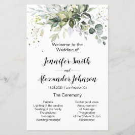 Hochzeitsprogramm für Grünpflanzen