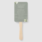 Hochzeitsprogramm für Grünpflanzen im Grünen Fächer (Rückseite)