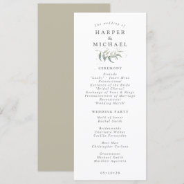 Hochzeitsprogramm für Grünpflanzen Programm