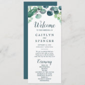 Hochzeitsprogramm für Grünpflanzen und Eukalyptus Programm (Vorne/Hinten)