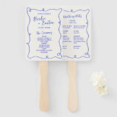 Hochzeitsprogramm für handgezeichnete Rahmen Fächer (Vorne und Hinten)