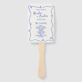 Hochzeitsprogramm für handgezeichnete Rahmen Fächer (Vorderseite)