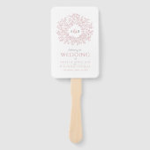 Hochzeitsprogramm für handgezogene Blütenblätter Fächer (Vorderseite)