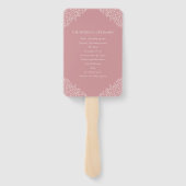 Hochzeitsprogramm für handgezogene Blütenblätter Fächer (Rückseite)