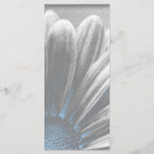 Hochzeitsprogramm für hellblaue Flora Programm (Rückseite)