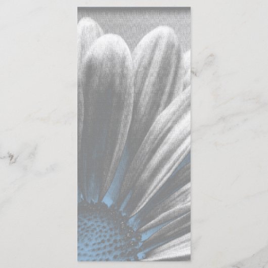 Hochzeitsprogramm für hellblaue Flora Programm (Rückseite)