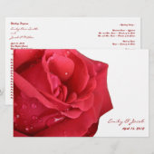 Hochzeitsprogramm für helle Rote Rose (Vorne/Hinten)