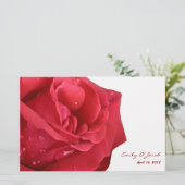 Hochzeitsprogramm für helle Rote Rose (Stehend Vorderseite)