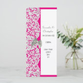 Hochzeitsprogramm für hellrosa und weiße Spitzen Programm (Stehend Vorderseite)