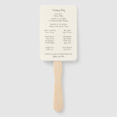 Hochzeitsprogramm für Herbstleaves Fächer (Rückseite)