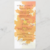 Hochzeitsprogramm für Herbstmaple-Blätter Programm (Rückseite)