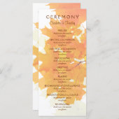 Hochzeitsprogramm für Herbstmaple-Blätter Programm (Vorne/Hinten)