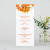 Hochzeitsprogramm für Herbstmaple-Blätter Programm (Stehend Vorderseite)