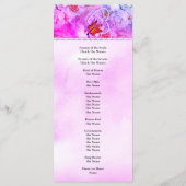 Hochzeitsprogramm für Herz-Perlen Pink-Schmetterli Programm (Rückseite)