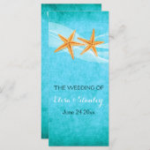 Hochzeitsprogramm für Hochzeiten am Strand Programm (Vorne/Hinten)