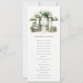 Hochzeitsprogramm für Hochzeiten im französischen  Einladung (Rückseite)
