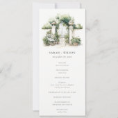 Hochzeitsprogramm für Hochzeiten im französischen  Einladung (Vorderseite)