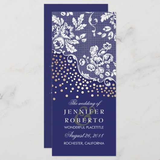 Hochzeitsprogramm für Hochzeiten in der Marine mit Programm (Vorne/Hinten)